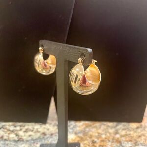 Wide Gold Hoop Earrings